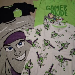 Buzz Lightyear Kids' Short Sleeve Tee - Gamer Green & White